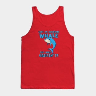 Blue Whale Funny Pun Graphic Tank Top